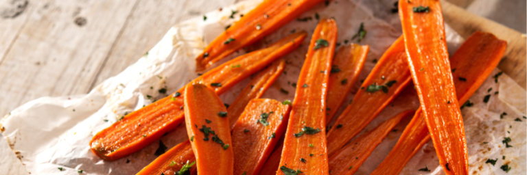 Maple Soy Glazed Roasted Carrots