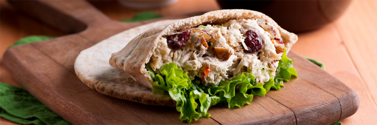 Pear Waldorf and Chicken Stuffed Pitas