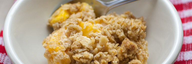 Baked Peaches and Oatmeal