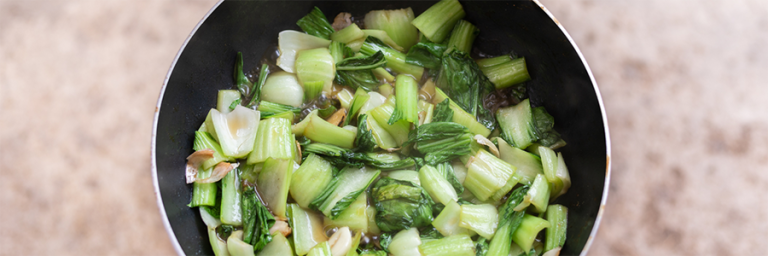 Bok Choy, Green Beans, and Onions