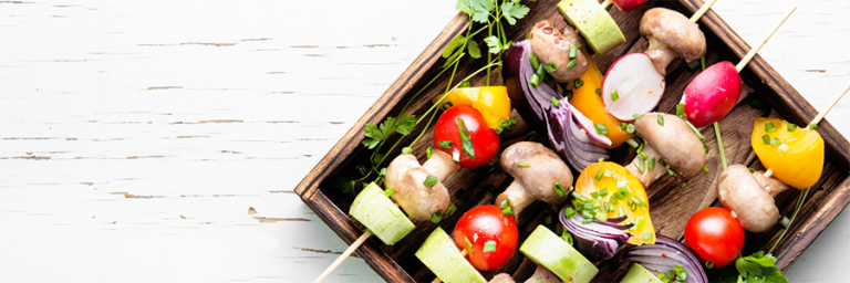 Vegetable Kabobs and Dip