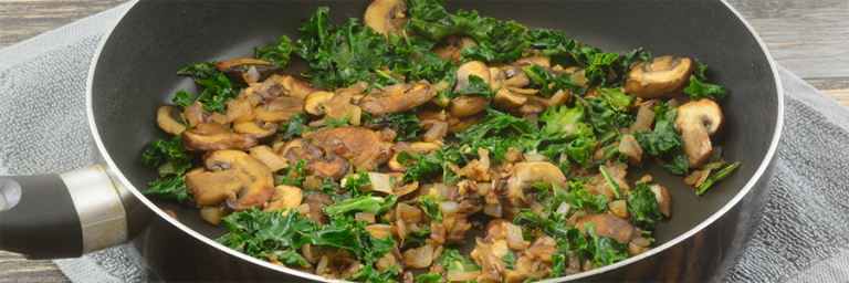 Quick Collard Greens and Mushrooms