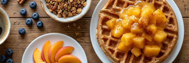 Peaches and Waffles
