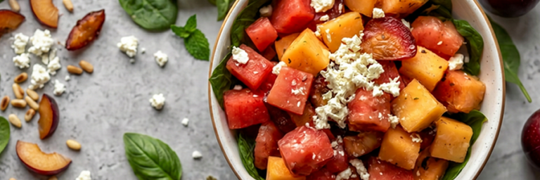 Plum and Spinach Salad
