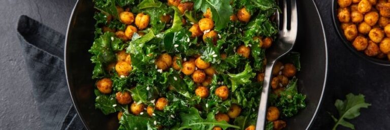 Kale Salad with Lemon-Tahini Dressing