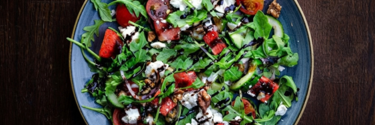 Watermelon, Arugula, and Goat Cheese Salad